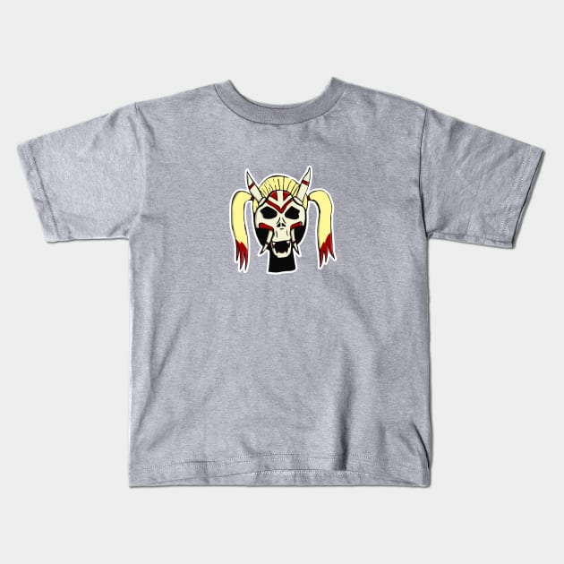 Blood Moon Girl Kids T-Shirt by Shi